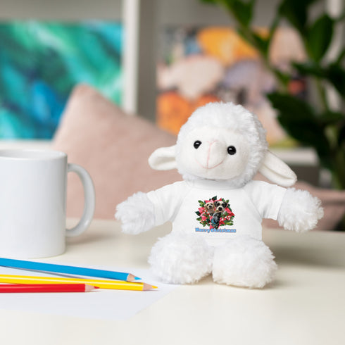 Custom Photo Festive Poinsettia Stuffed Animals with Tee